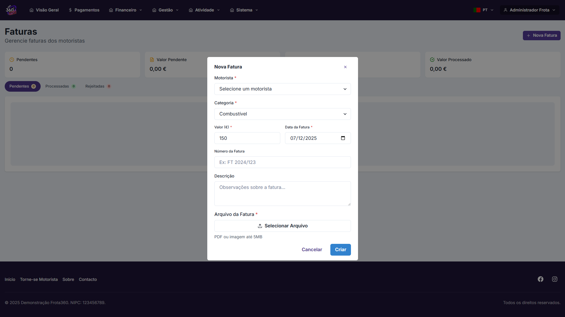 Faturação e Despesas - 1